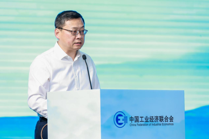 图为山东省工业和信息化厅党组成员、副厅长安文建致辞