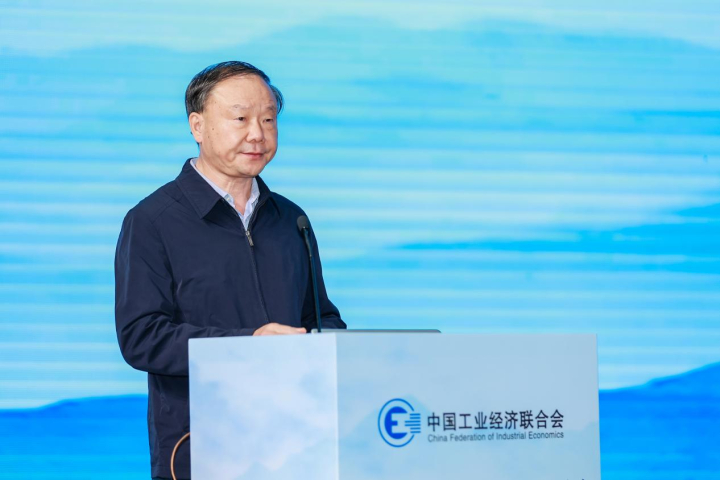 图为泰安市工业推进委副主任、党委书记、市一级巡视员宋洪银致辞
